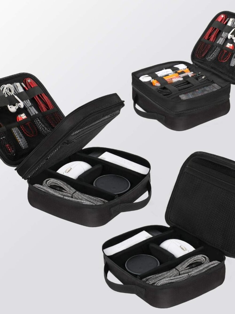 Electronics Organizer Travel Case, Water Resistant Cable Organizer Bag for Trave - Picture 3 of 9